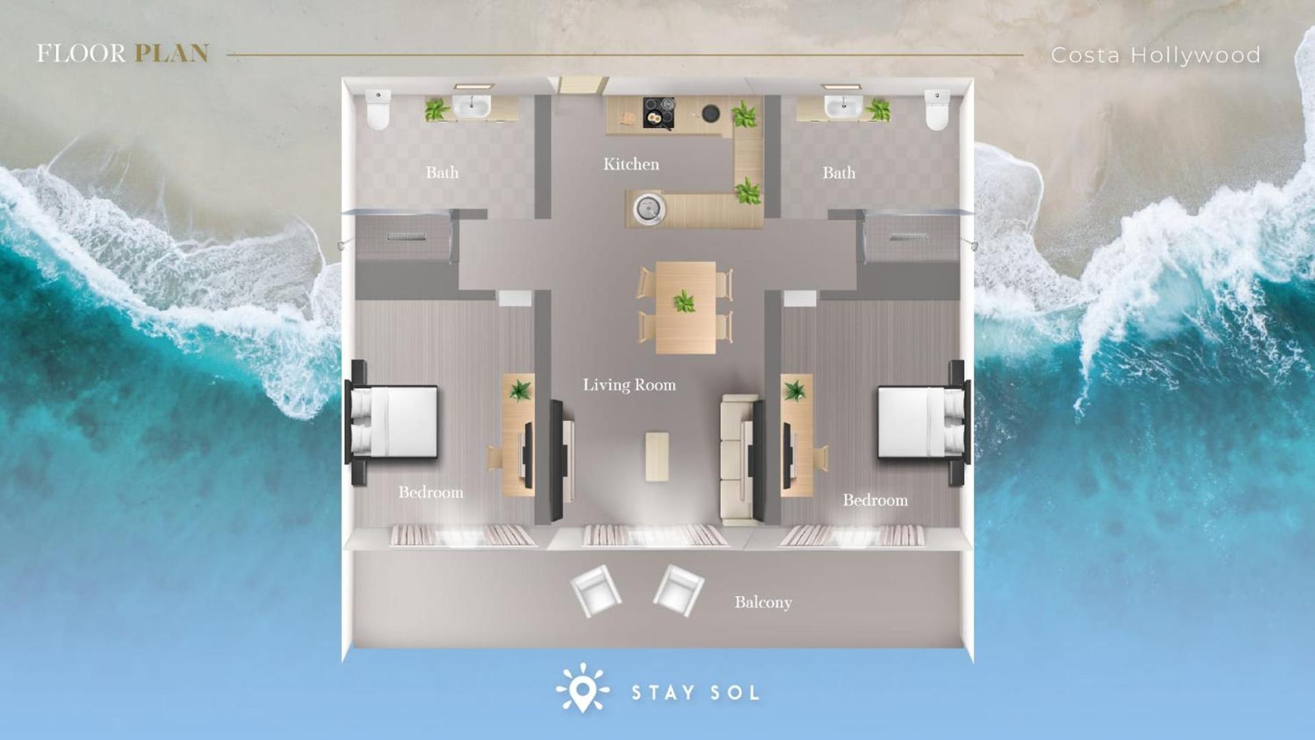 Apartment With Bay View Balcony - Pool - Up To 6 - Gym 好莱坞 外观 照片